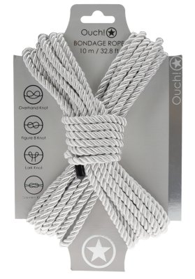 Ouch! Bondage Rope 10 m - Silver