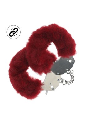 Ouch! Heavy-duty Fluffy Handcuffs - Burgundy
