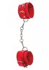 Premium Bonded Leather Cuffs Red