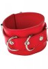 Premium Bonded Leather Cuffs Red