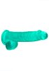 Crystal Clear dildo 15 cm, Turkos