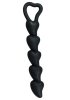Black Velvet Heart Anal Beads