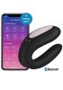 Satisfyer Double Joy Parvibrator, Svart
