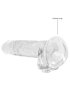 Crystal Clear dildo 17 cm, Clear