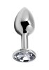 Alive BDSM Line Analplugg metall Medium, Klar
