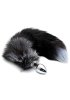 Black and White Fox Tail, Large Plug