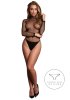 Body with Fishnet Structure and Turtle Neck