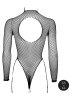 Body with Fishnet Structure and Turtle Neck