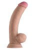 Shaft Liquid Silicone Dildo with balls Model C 8,5 Inch, Pine