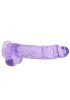Crystal Clear dildo 22 cm, Purple