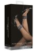 Plush Leather Ankle Cuffs, Black
