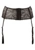 Basic Suspender Belt, Black (Storlek: X-Large)