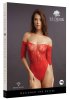 Red Crotchless Rhinestone Teddy