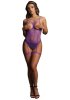 Open-cup strappy teddy, lila