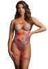 Open-cup tie dye strappy teddy