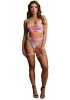 2 pc Tie dye bra set with garters