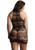 High criss cross key holy neck mini dress - Queen Size