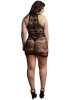 High criss cross key holy neck mini dress - Queen Size
