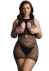 Duo net open cup mini dress - Queen Size