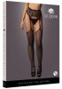 Fishnet and lace garterbelt stockings