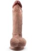 Premium Real Skin Dildo med pung 23 cm