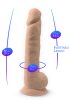 Dual Density Dildo med pung 38 cm