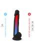 Dual Density Svart Dildo med pung 38 cm