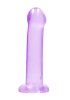 Crystal Clear non realistic dildo 17 cm, Purple