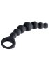 Ribbed Silicone Curved Anal Beads 18 cm