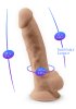 Dual Density Dildo med pung 23 cm