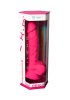 Dual Density Rosa Dildo med pung 23 cm
