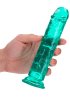 Crystal Clear dildo 18 cm, Turkos