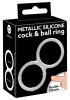 Metallic Silicone Cock & Ball ring