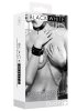 Black & White Bonded Leather Collar with Wrist Cuffs