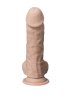 Real Skin Dual Density Dildo med pung 18 cm