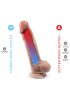 Premium Real Skin Dildo med pung 23 cm