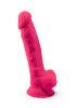 Dual Density Rosa Dildo med pung 18 cm