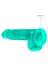 Crystal Clear dildo 15 cm, Turkos