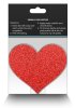 Heart Nipple Covers Red/Silver 2 pair