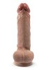 Premium Real Skin Dildo med pung 21 cm