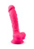 Dual Density Rosa Dildo med pung 23 cm
