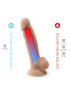 Dual Density Dildo med pung 23 cm