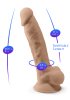 Dual Density Dildo med pung 20 cm
