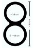Metallic Silicone Cock & Ball ring