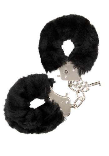 GP Furry Handcuffs Black