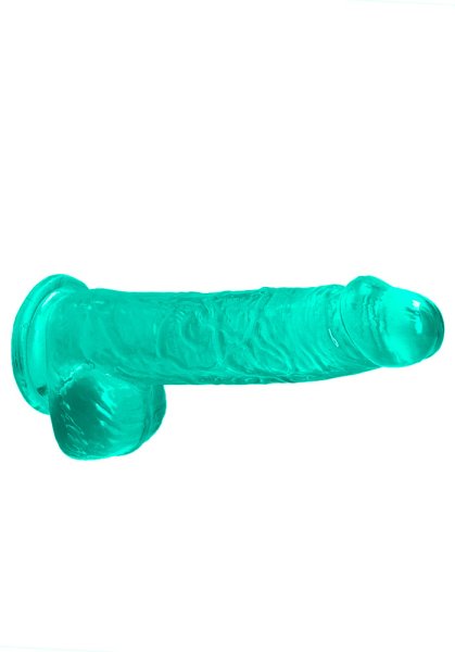 Crystal Clear dildo 15 cm, Turkos