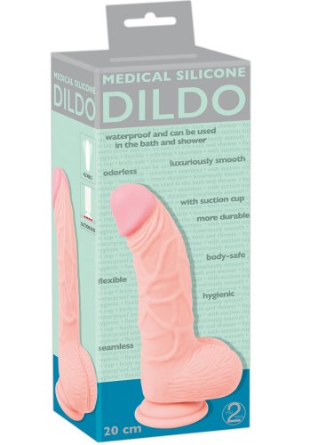 Medical Silicone Dildo med sugpropp 20 cm