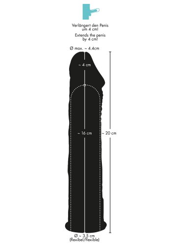 Silicone Extension Black Penisöverdrag
