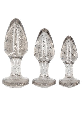Glitter Analplugg-Set 3 delar