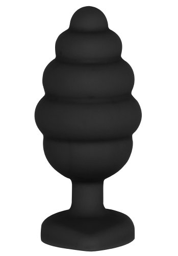 Ribbed Diamond Heart Butt Plug, X-Large